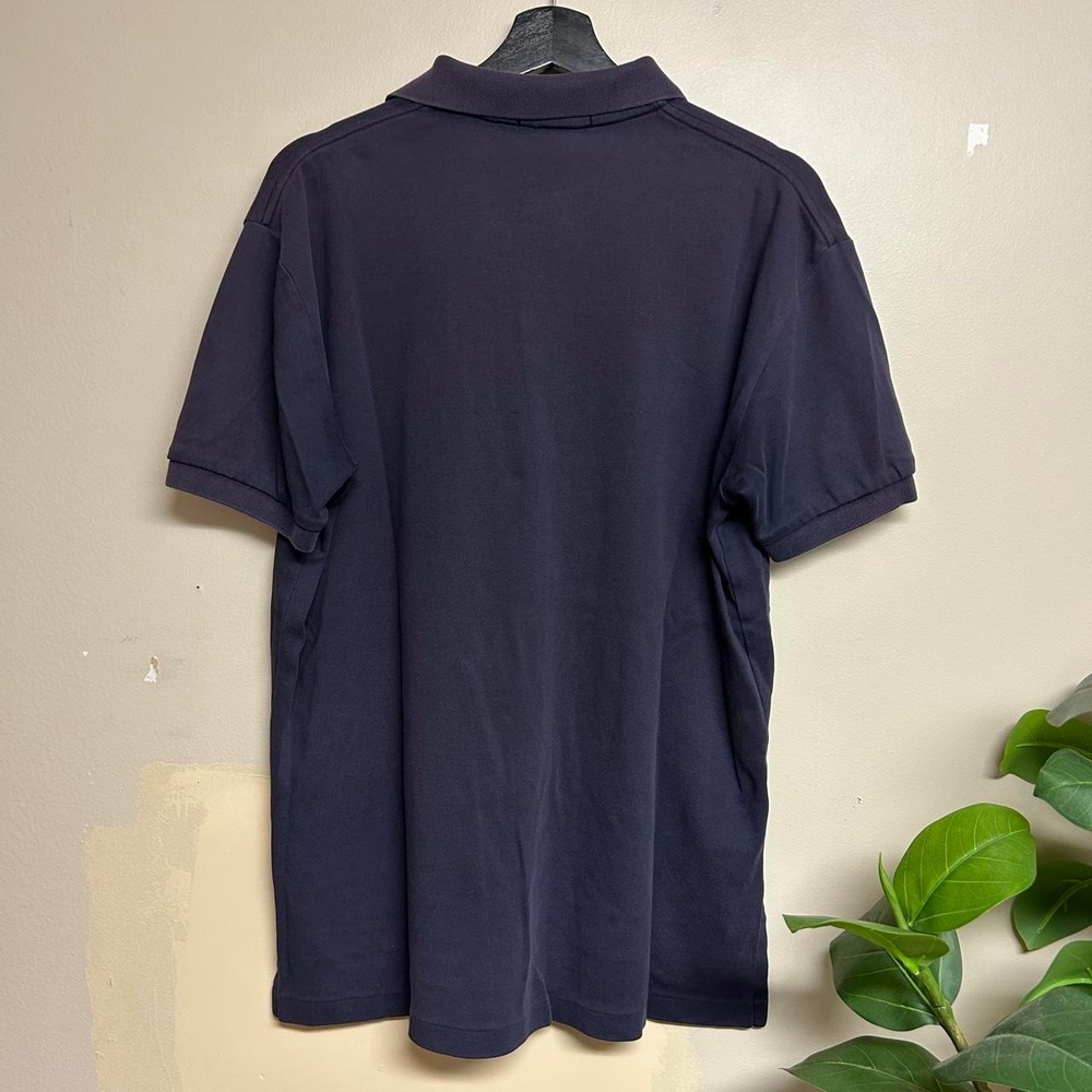Vintage 90s Polo Ralph Lauren Faded Navy Blue Polo Shirt Mens Medium Red Pony - Picture 3 of 6